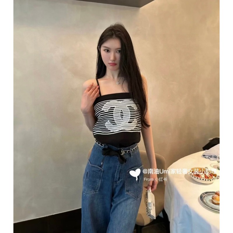 ★大人気シャネル夏用に涼しい女性用タンクトップ2506BKJ120-CH-B027